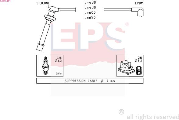 EPS 1.501.411 - Kit cavi accensione autozon.pro