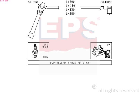 EPS 1.501.505 - Kit cavi accensione autozon.pro