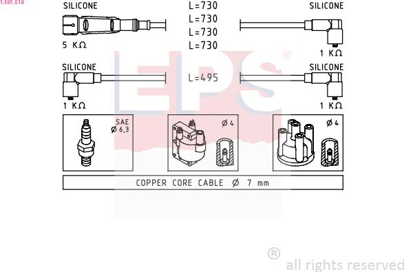 EPS 1.501.518 - Kit cavi accensione autozon.pro