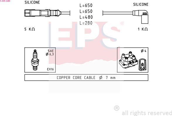 EPS 1.501.585 - Kit cavi accensione autozon.pro