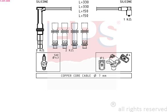 EPS 1.501.608 - Kit cavi accensione autozon.pro