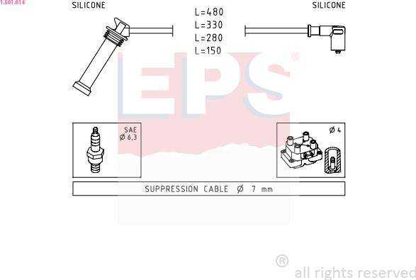 EPS 1.501.614 - Kit cavi accensione autozon.pro