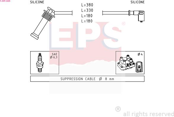 EPS 1.501.625 - Kit cavi accensione autozon.pro