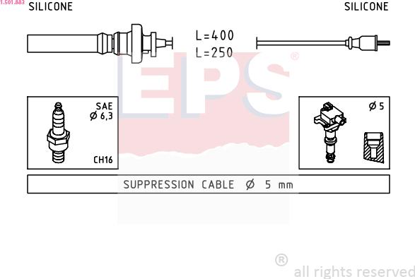 EPS 1.501.883 - Kit cavi accensione autozon.pro