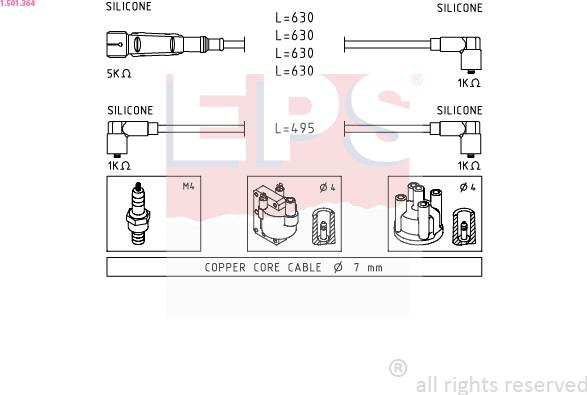 EPS 1.501.364 - Kit cavi accensione autozon.pro