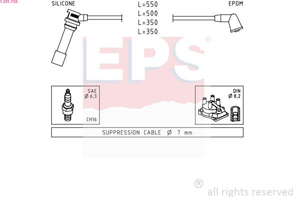 EPS 1.501.738 - Kit cavi accensione autozon.pro