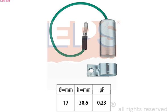 EPS 1.115.034 - Condensatore, Impianto d'accensione autozon.pro