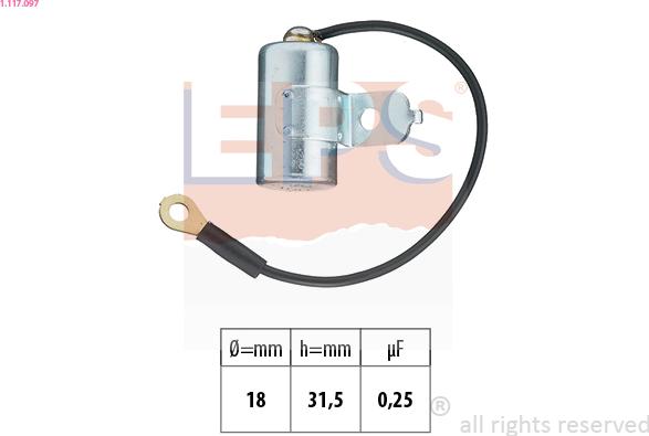 EPS 1.117.097 - Condensatore, Impianto d'accensione autozon.pro