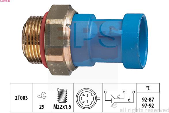 EPS 1.850.643 - Termocontatto, Ventola radiatore autozon.pro