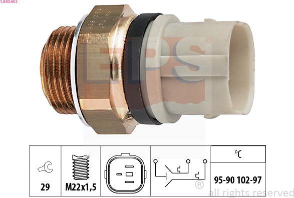 EPS 1.850.652 - Termocontatto, Ventola radiatore autozon.pro