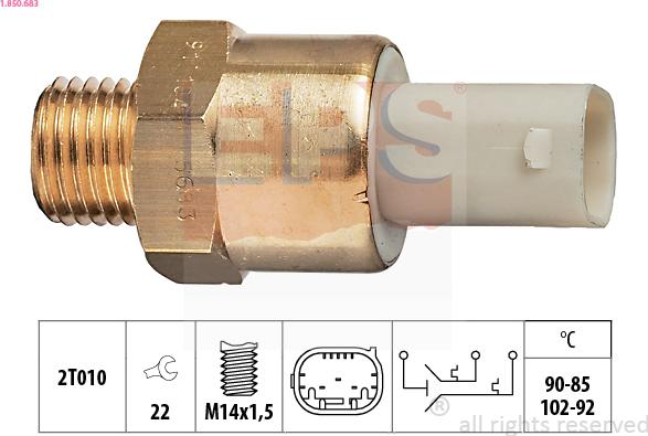 EPS 1.850.683 - Termocontatto, Ventola radiatore autozon.pro