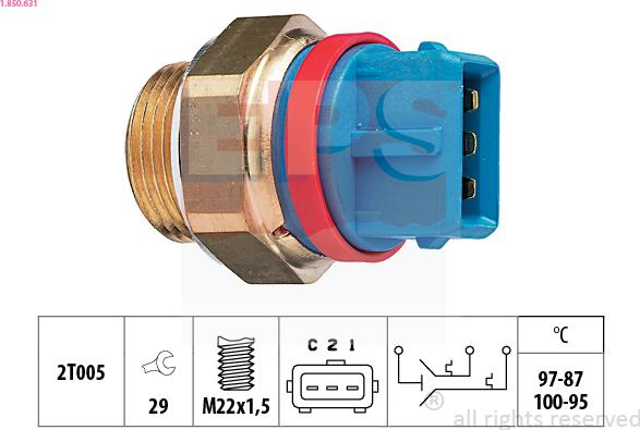 EPS 1.850.631 - Termocontatto, Ventola radiatore autozon.pro