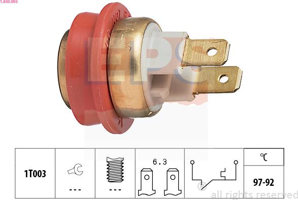 EPS 1.850.093 - Termocontatto, Ventola radiatore autozon.pro