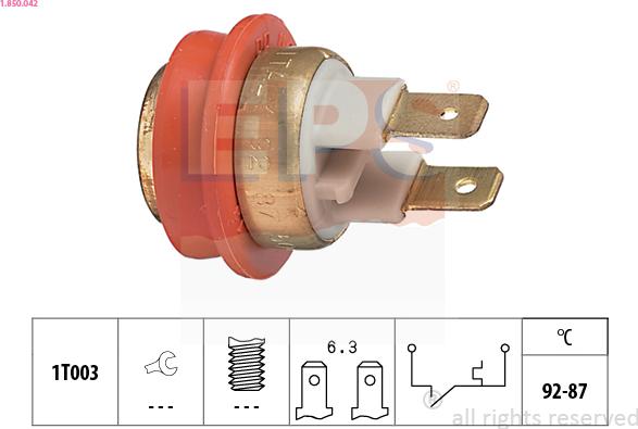 EPS 1.850.042 - Termocontatto, Ventola radiatore autozon.pro