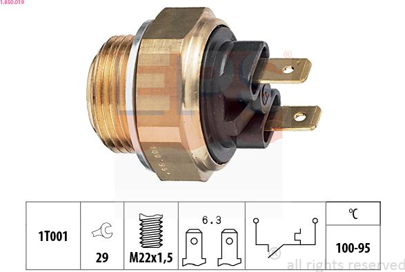 EPS 1.850.019 - Termocontatto, Ventola radiatore autozon.pro