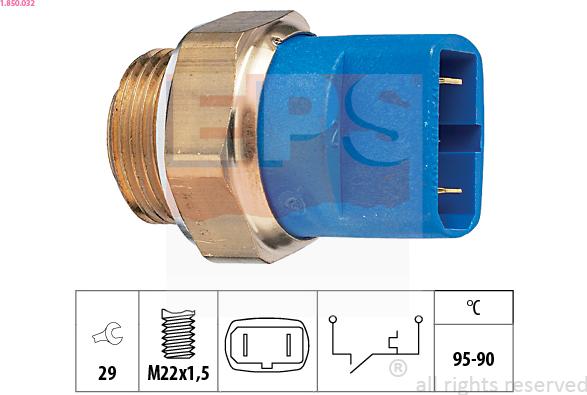 EPS 1.850.032 - Termocontatto, Ventola radiatore autozon.pro