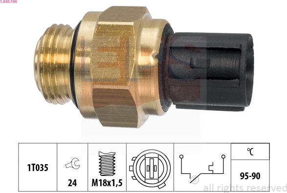 EPS 1.850.196 - Termocontatto, Ventola radiatore autozon.pro