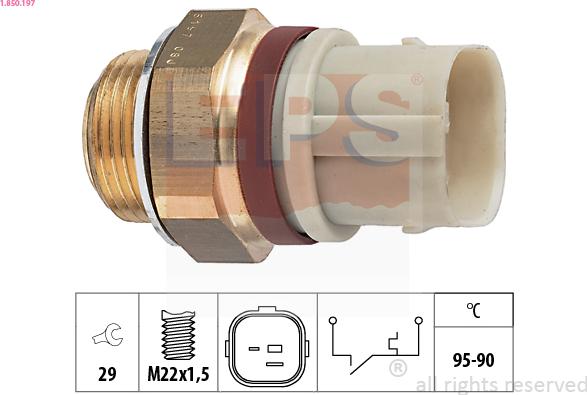 EPS 1.850.197 - Termocontatto, Ventola radiatore autozon.pro