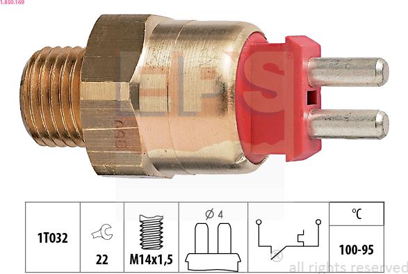 EPS 1.850.169 - Termocontatto, Ventola radiatore autozon.pro