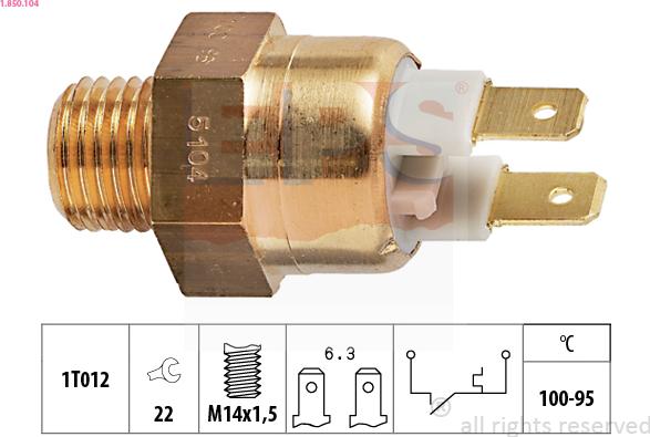 EPS 1.850.104 - Termocontatto, Ventola radiatore autozon.pro