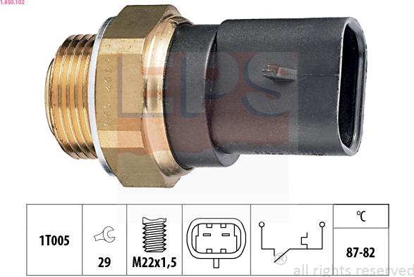 EPS 1.850.102 - Termocontatto, Ventola radiatore autozon.pro