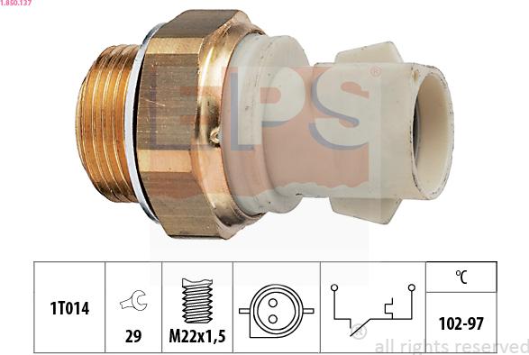 EPS 1.850.137 - Termocontatto, Ventola radiatore autozon.pro