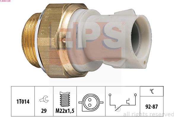 EPS 1.850.129 - Termocontatto, Ventola radiatore autozon.pro