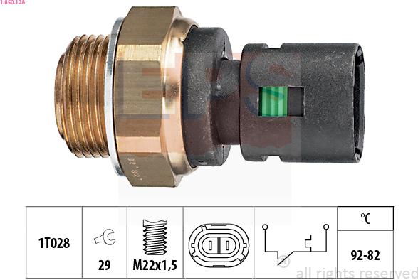 EPS 1.850.128 - Termocontatto, Ventola radiatore autozon.pro