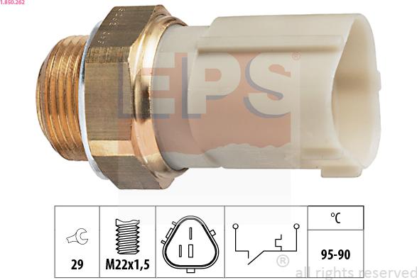 EPS 1.850.262 - Termocontatto, Ventola radiatore autozon.pro