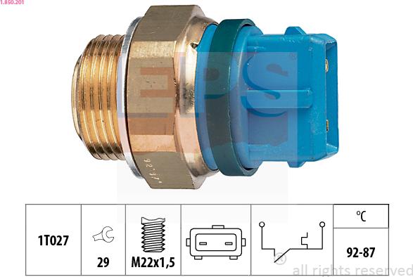 EPS 1.850.201 - Termocontatto, Ventola radiatore autozon.pro