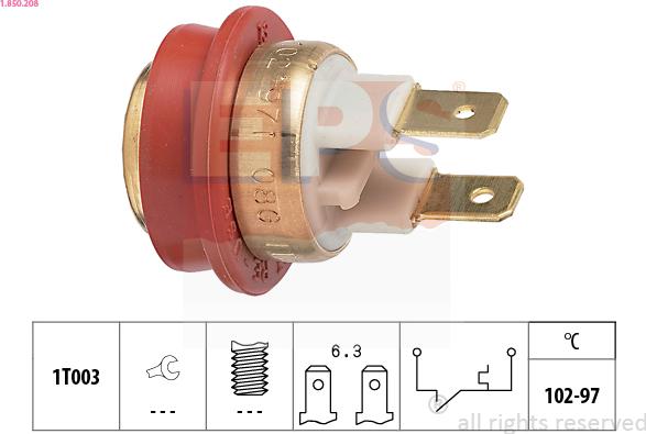 EPS 1.850.208 - Termocontatto, Ventola radiatore autozon.pro