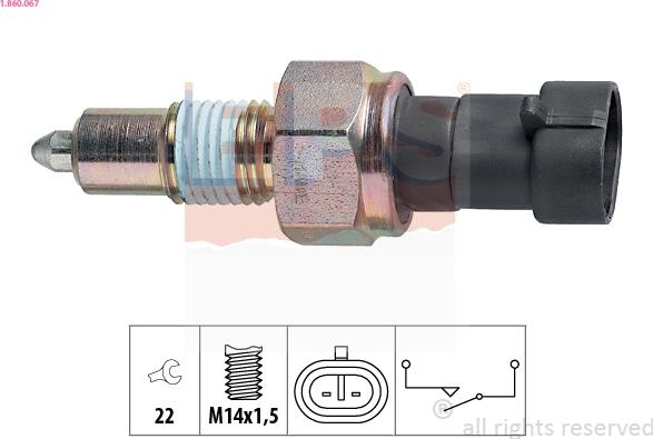 EPS 1.860.067 - Interruttore, Luce di retromarcia autozon.pro