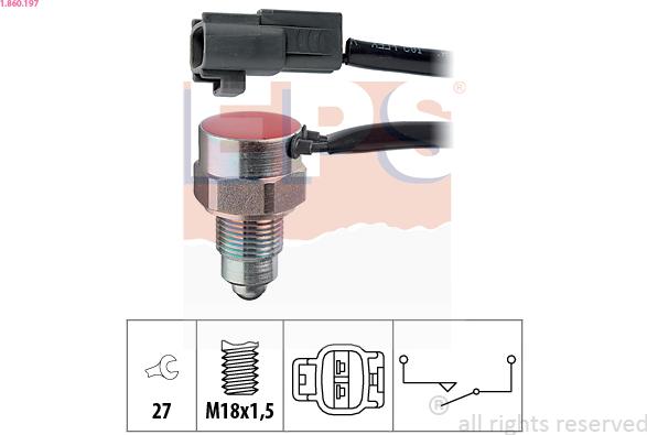EPS 1.860.197 - Interruttore, Luce di retromarcia autozon.pro