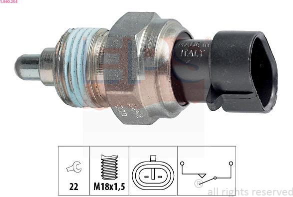 EPS 1.860.254 - Interruttore, Luce di retromarcia autozon.pro