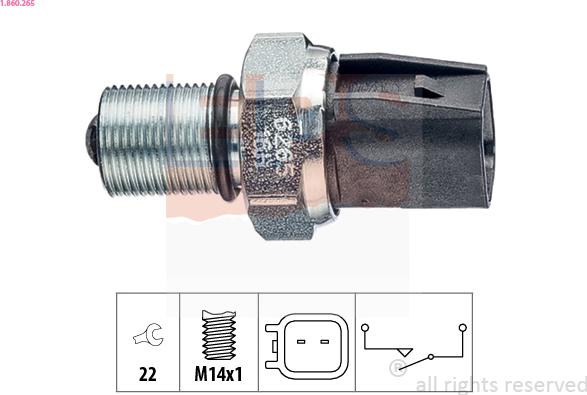 EPS 1.860.265 - Interruttore, Luce di retromarcia autozon.pro