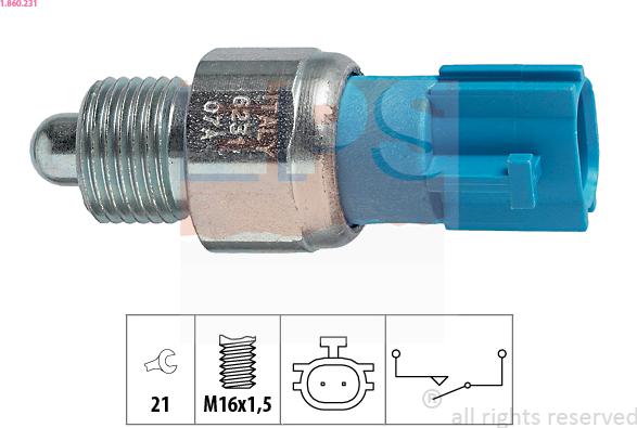 EPS 1.860.231 - Interruttore, Luce di retromarcia autozon.pro