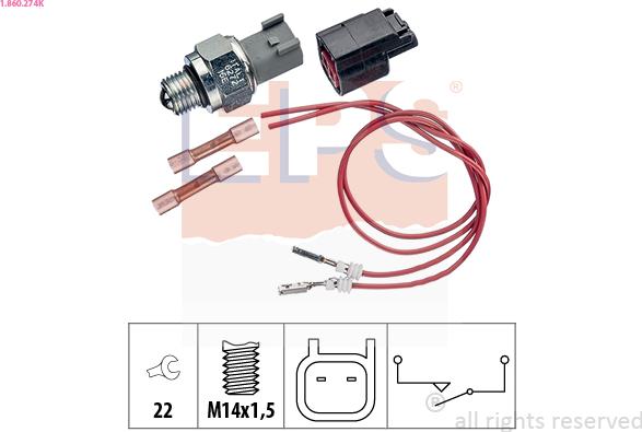 EPS 1.860.274K - Interruttore, Luce di retromarcia autozon.pro