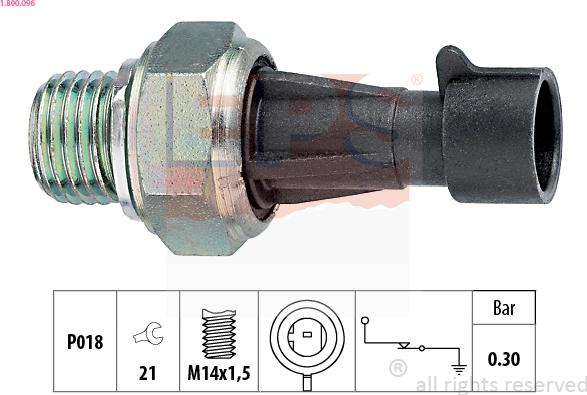 EPS 1.800.096 - Sensore, Pressione olio autozon.pro