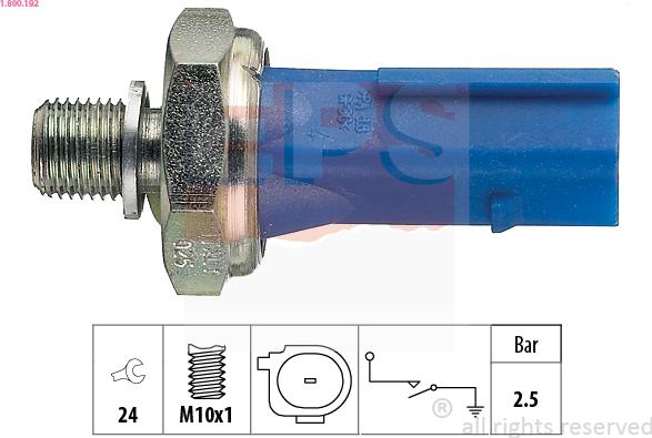 EPS 1.800.192 - Sensore, Pressione olio autozon.pro