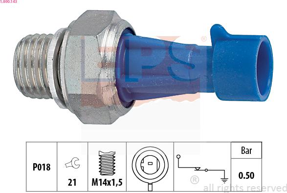 EPS 1.800.143 - Sensore, Pressione olio autozon.pro