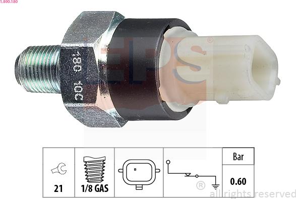 EPS 1.800.180 - Sensore, Pressione olio autozon.pro