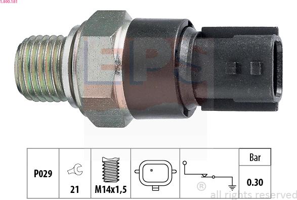 EPS 1.800.181 - Sensore, Pressione olio autozon.pro