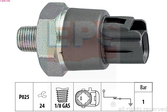 EPS 1.800.188 - Sensore, Pressione olio autozon.pro