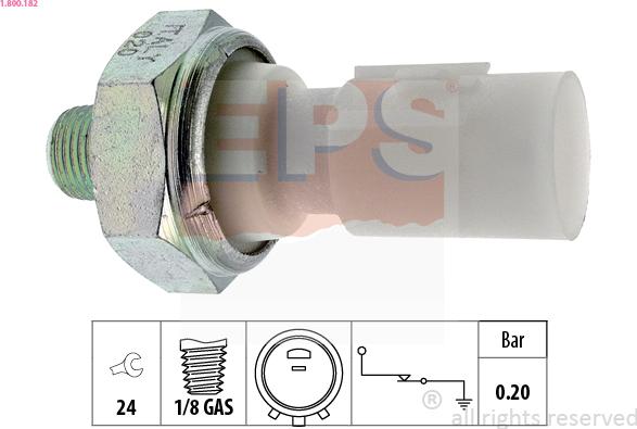 EPS 1.800.182 - Sensore, Pressione olio autozon.pro