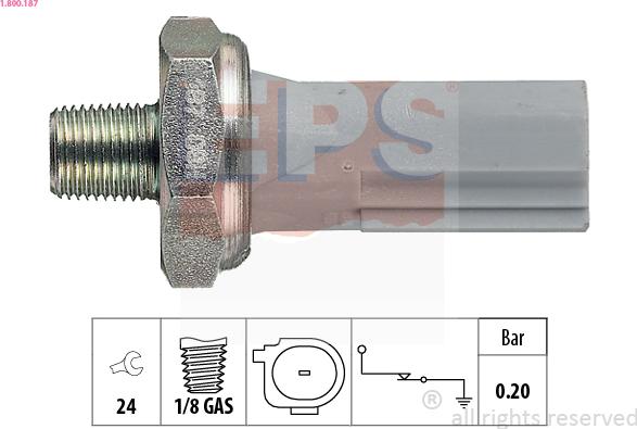 EPS 1.800.187 - Sensore, Pressione olio autozon.pro