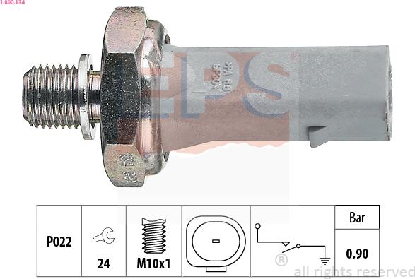 EPS 1.800.134 - Sensore, Pressione olio autozon.pro