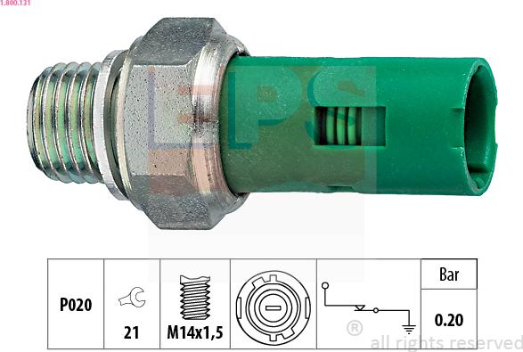 EPS 1.800.131 - Sensore, Pressione olio autozon.pro