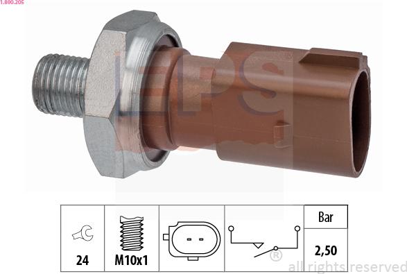 EPS 1.800.205 - Sensore, Pressione olio autozon.pro