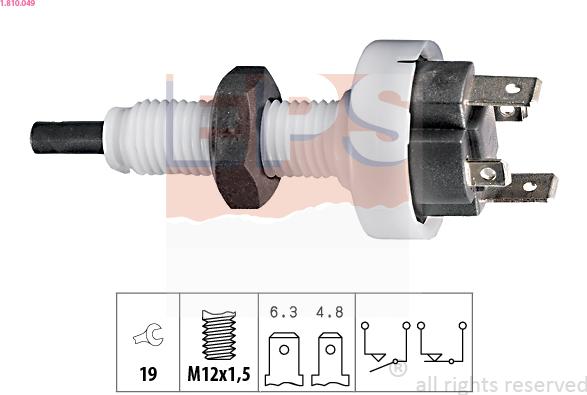 EPS 1.810.049 - Interruttore luce freno autozon.pro