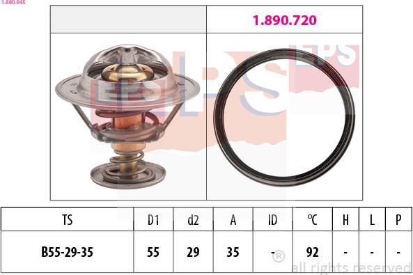 EPS 1.880.945 - Termostato, Refrigerante autozon.pro